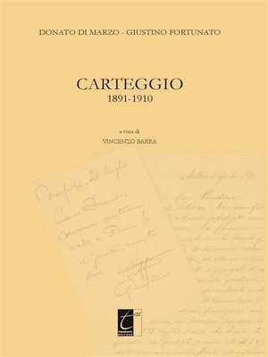 cover image of Donato Di Marzo &#8211; Giustino Fortunato. Carteggio 1891-1910
